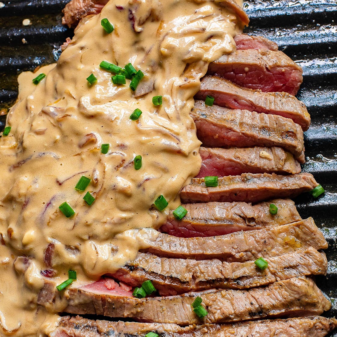 Ribeye with Feta Gravy