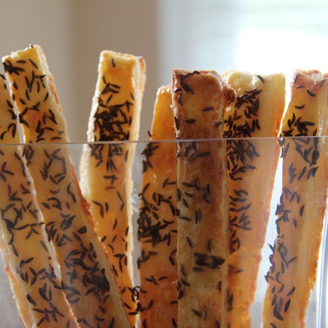 Cheese Sticks With Caraway Seed