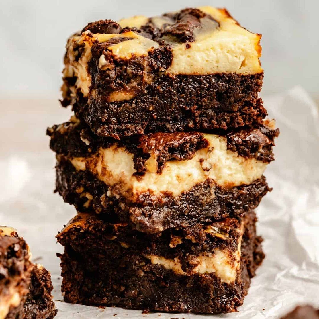 Fudgey Gluten-Free Cheesecake Brownies