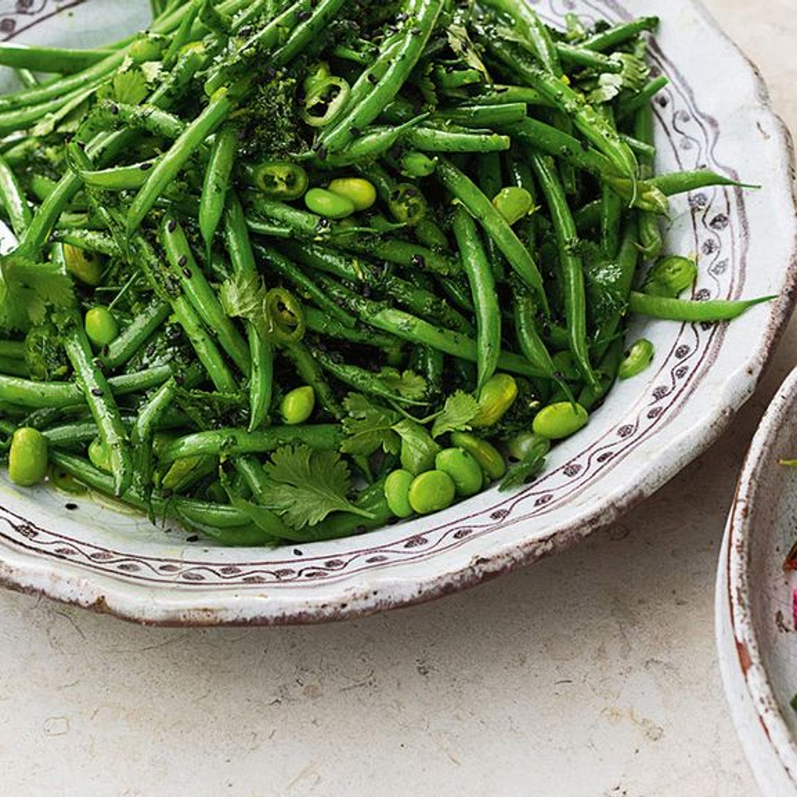 Two bean and two lime salad