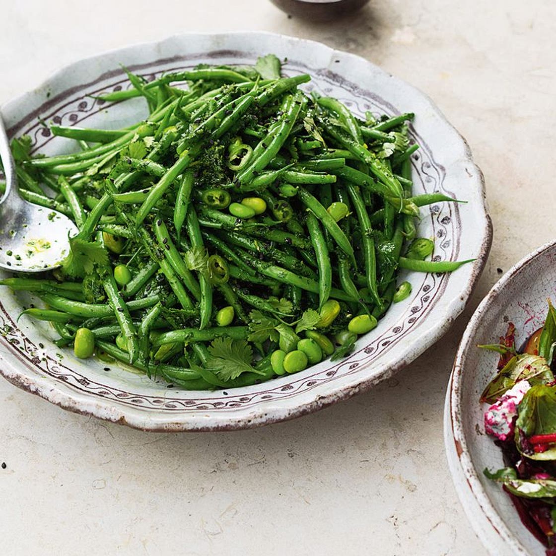 Two bean and two lime salad