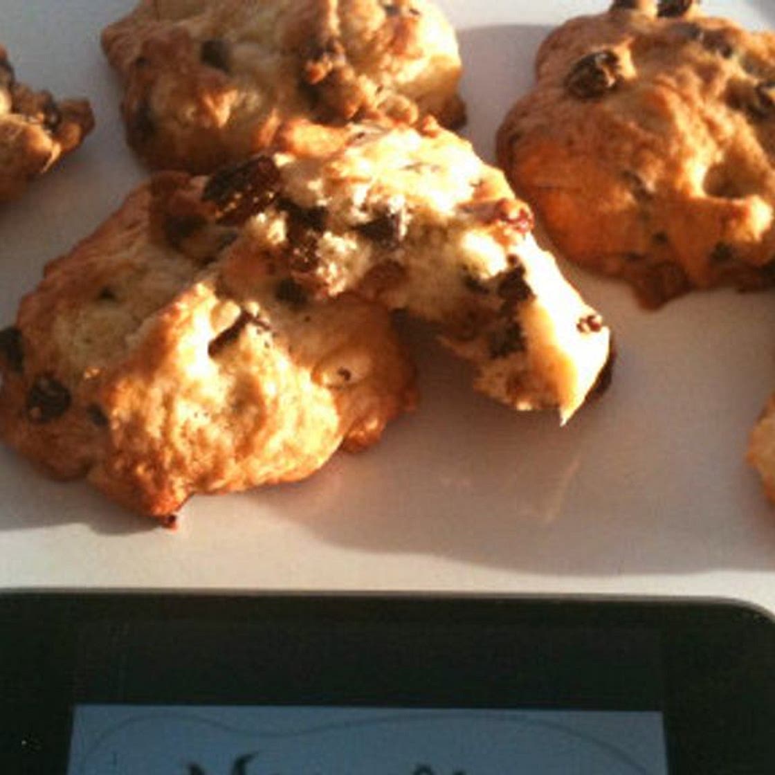 Cookies chocolat, raisins et pignons