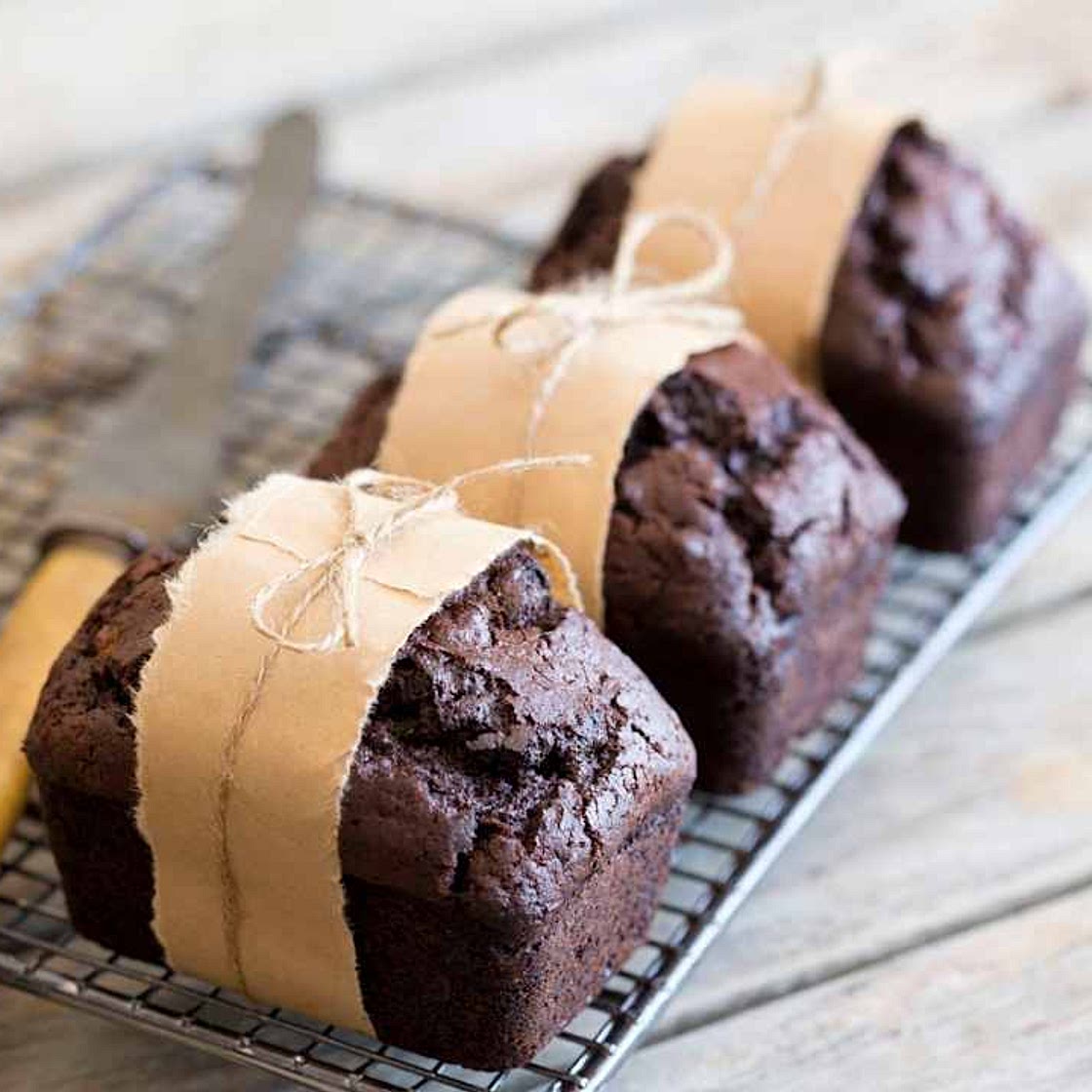 Chocolate zucchini mini loaves
