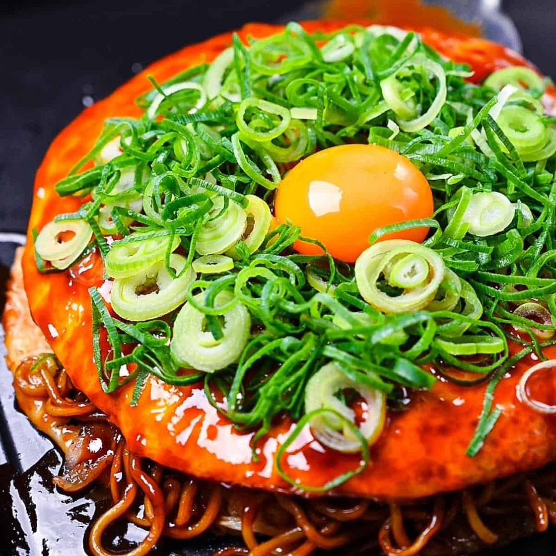 Hiroshima Style Okonomiyaki (in a frying pan)