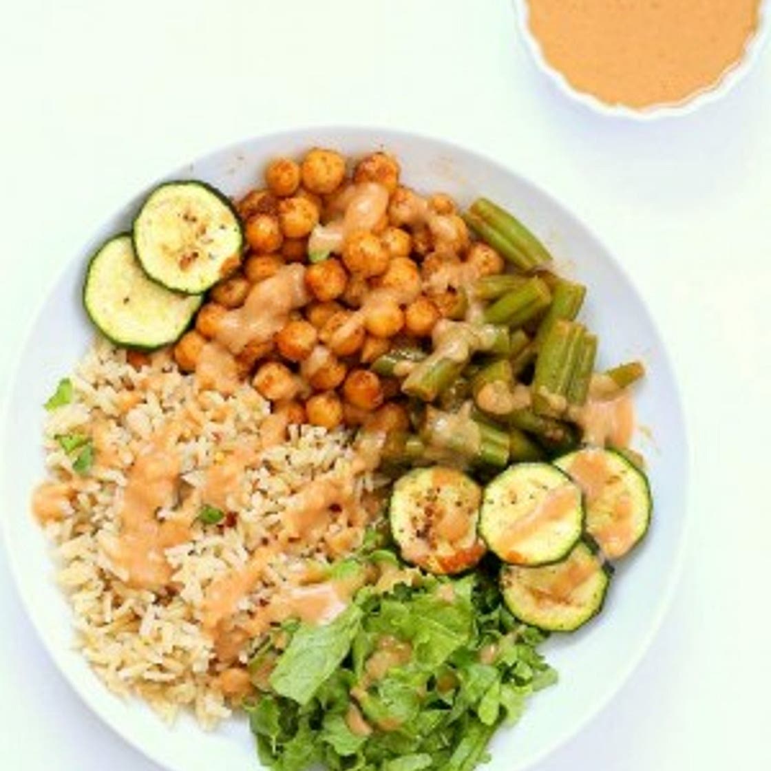 Masala Chickpea Bowl with Chana masala Spice Chickpea Dressing
