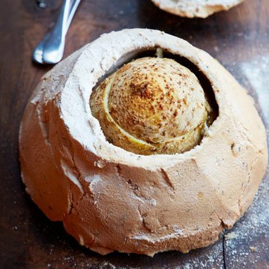 Salt-baked celeriac & brown butter