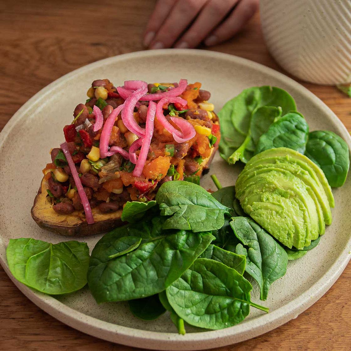 Stuffed Sweet Potato (Mexican)