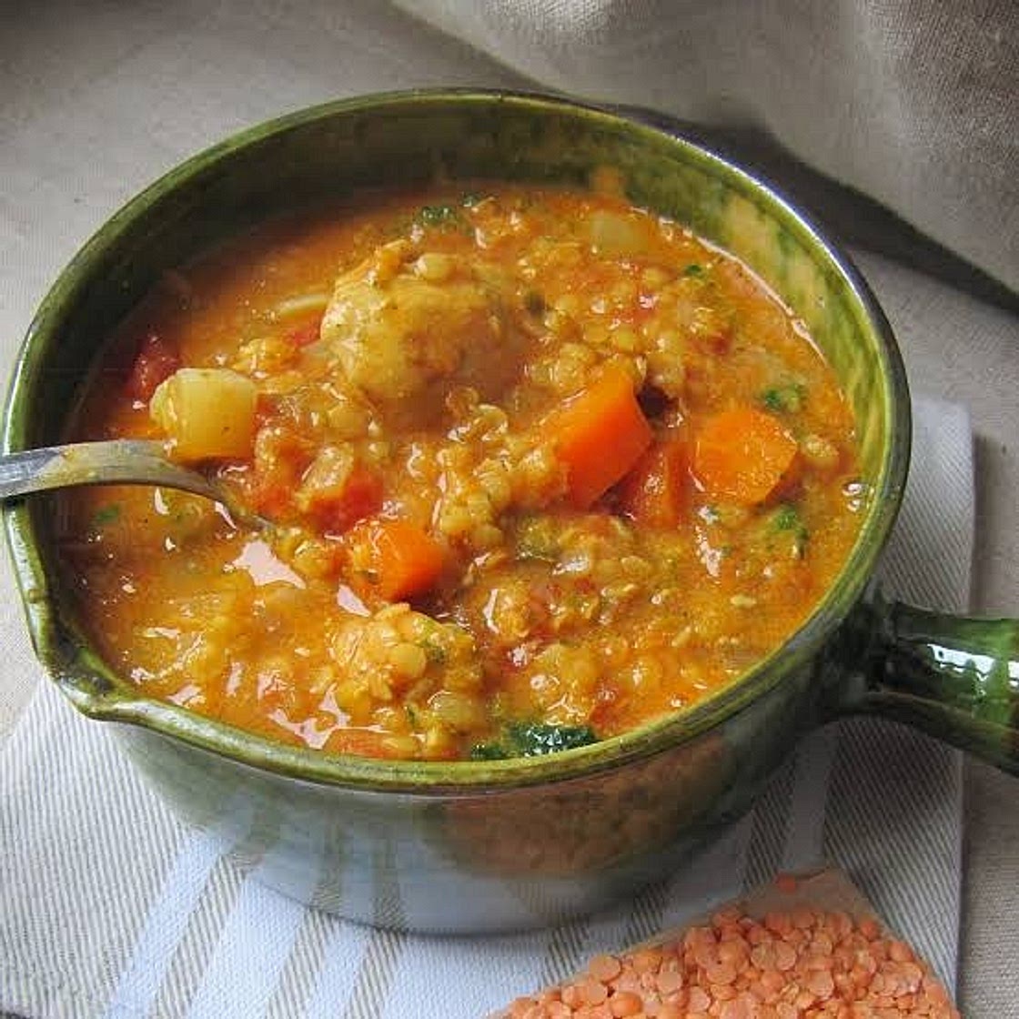 Coral Lentils Soup