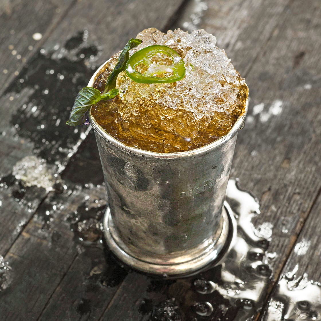 Jalapeño-Spiked Bourbon Julep