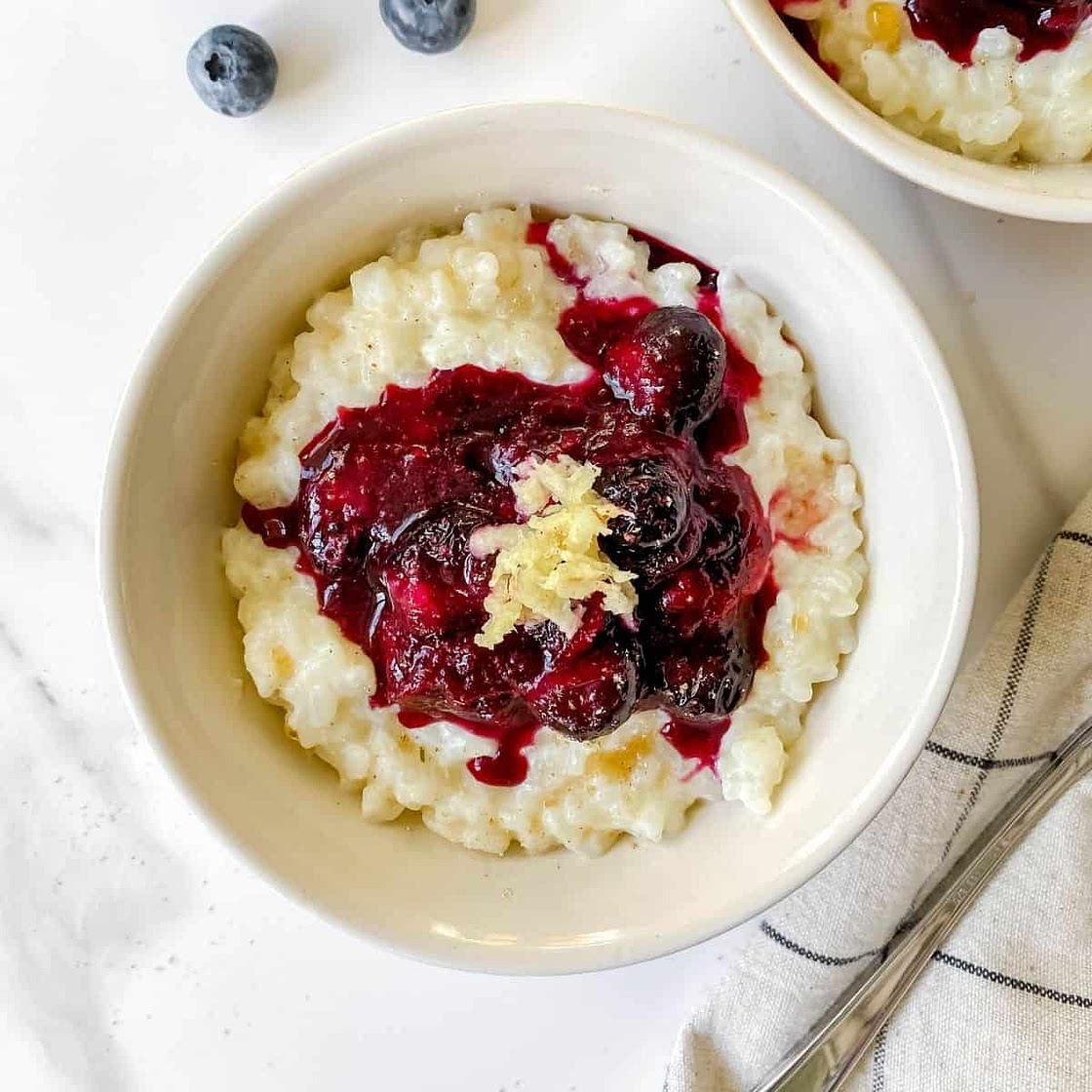 Blueberry Rice Pudding