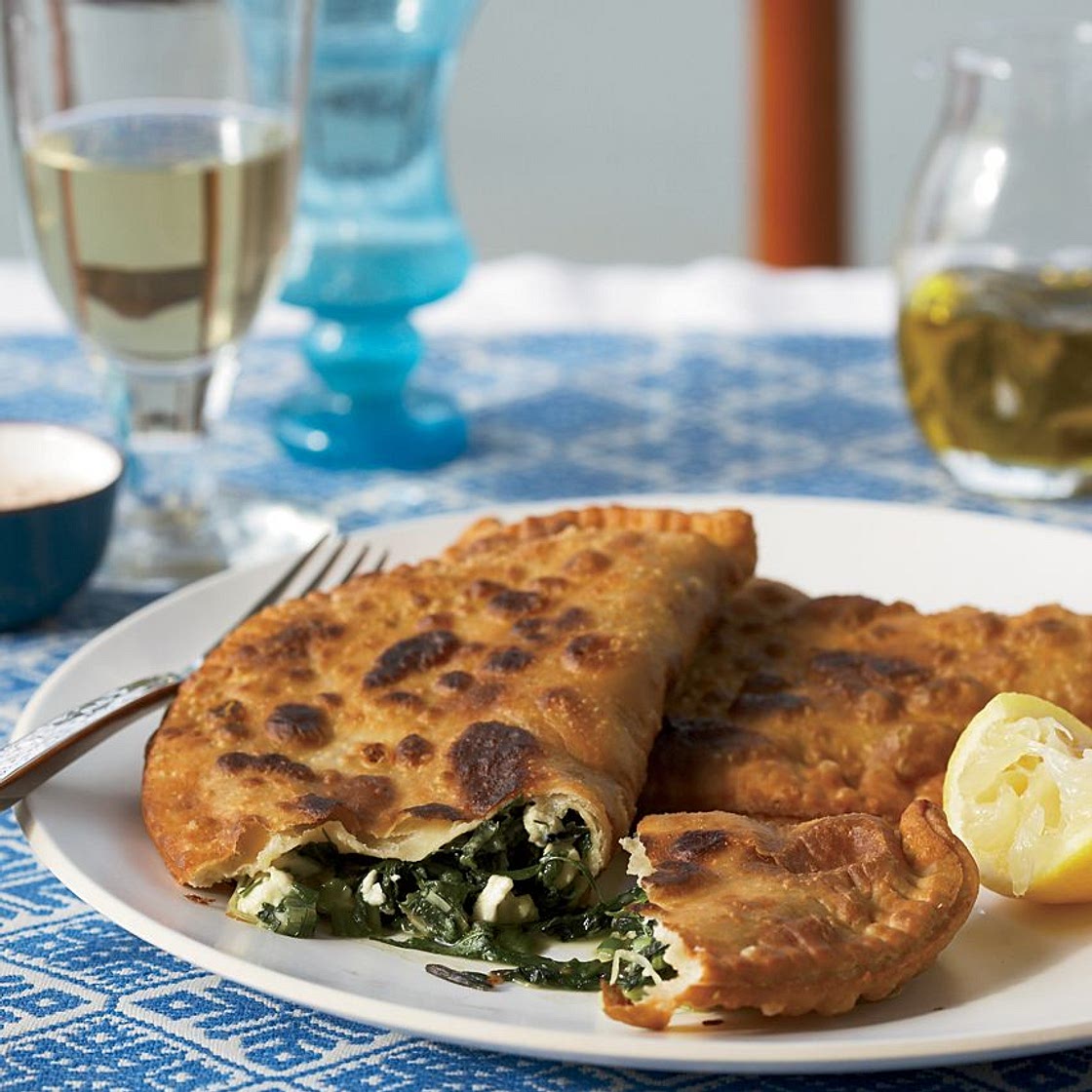 Greek Hand Pies with Greens, Dill, Mint and Feta