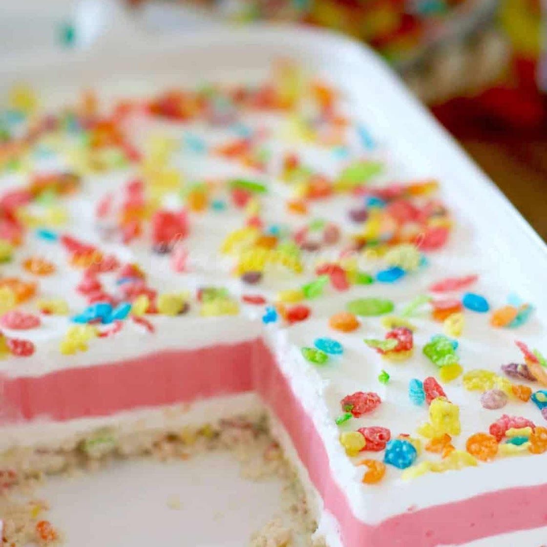 Fruity Pebbles Layered Dessert