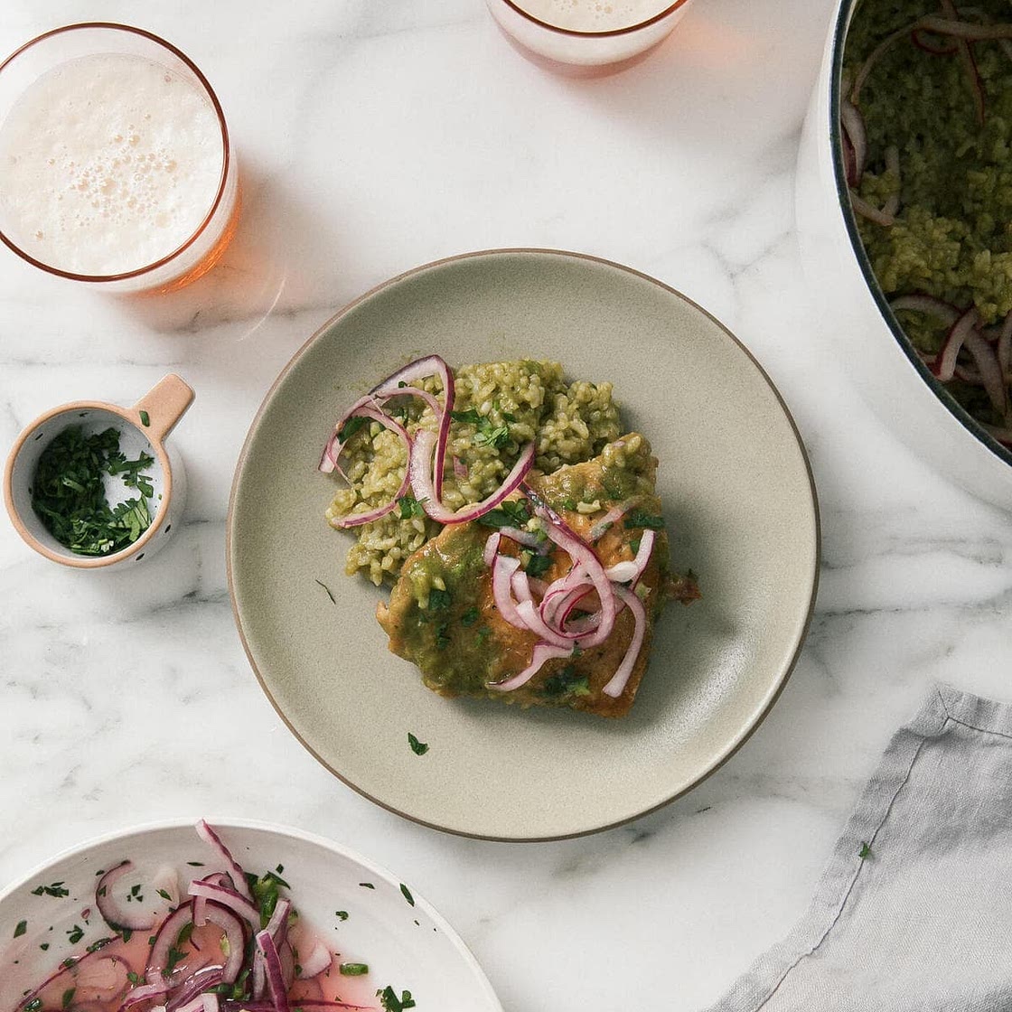 Peruvian Green Arroz con Pollo Recipe