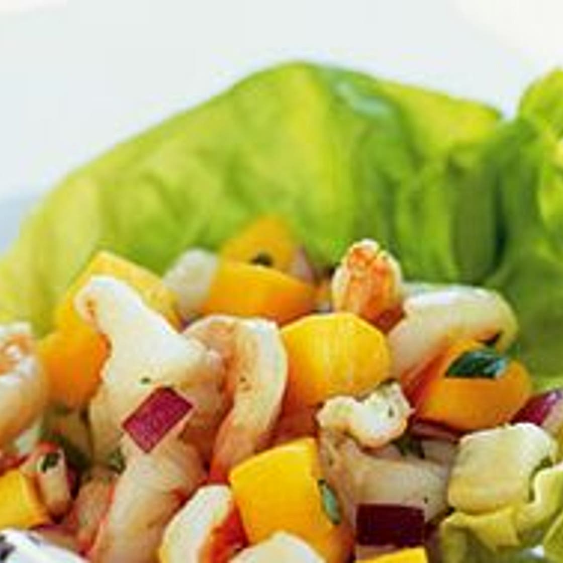Shrimp, Mango, and Jícama Salad with Pineapple Vinaigrette
