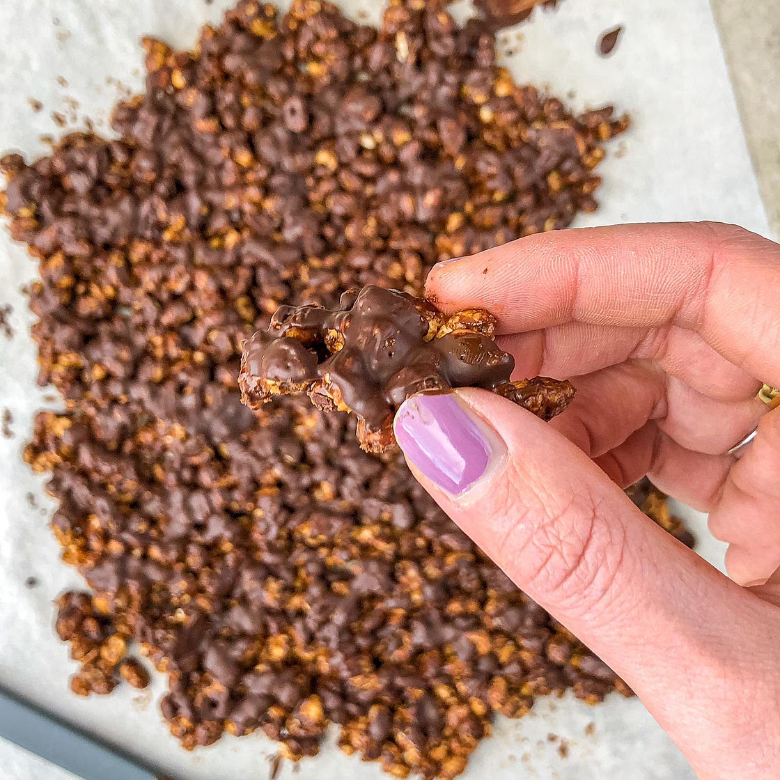 Peanut butter Chocolate Puffed Wheat