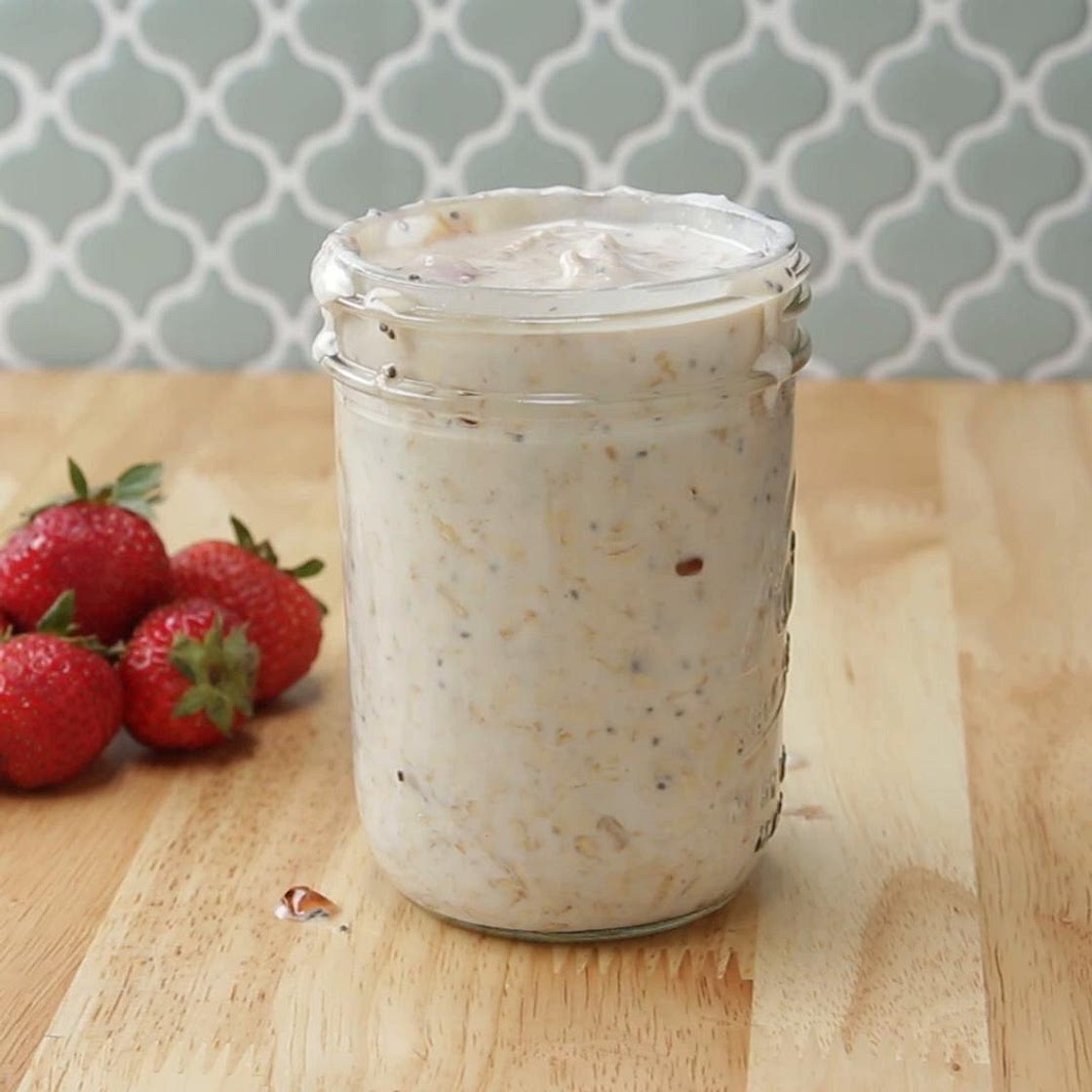PB&J Overnight Oats Recipe by Tasty