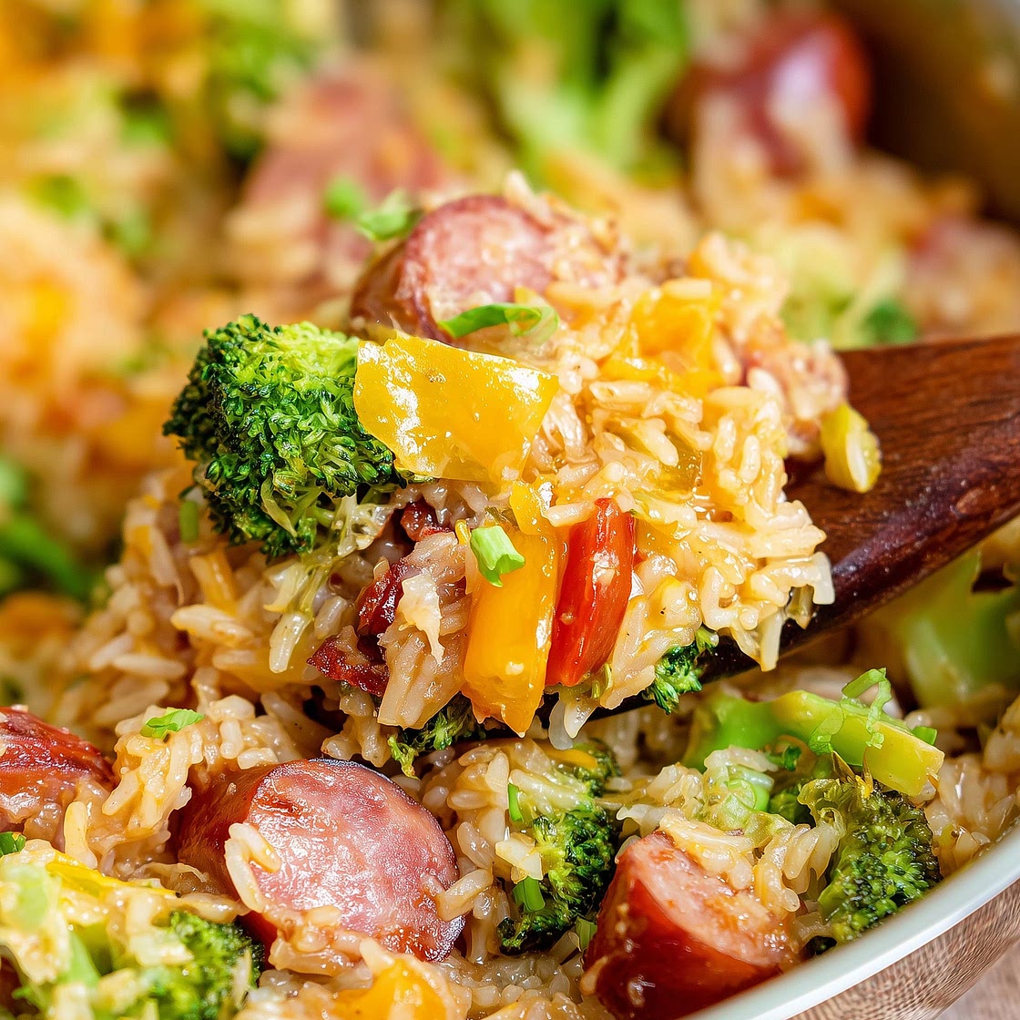 Smoked Sausage and Rice Skillet
