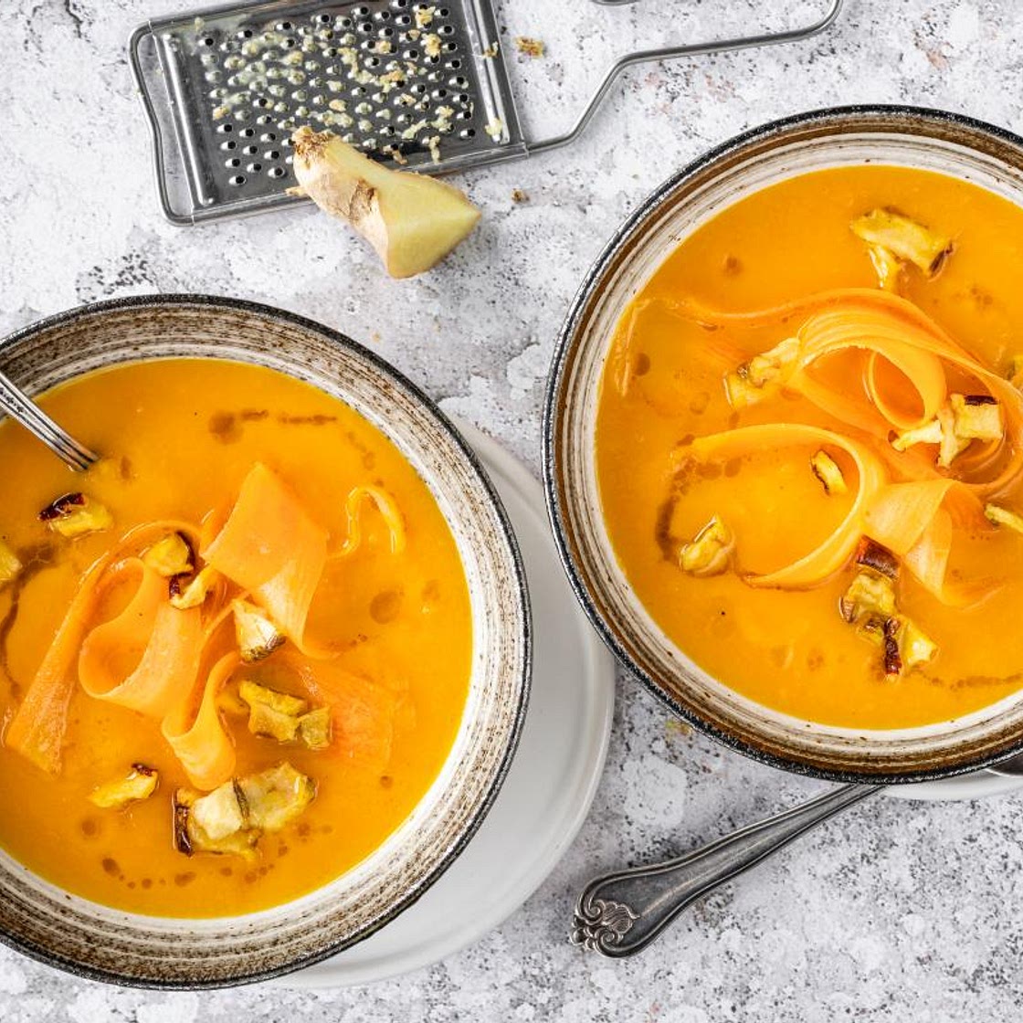 Rüeblisuppe mit Ingwer