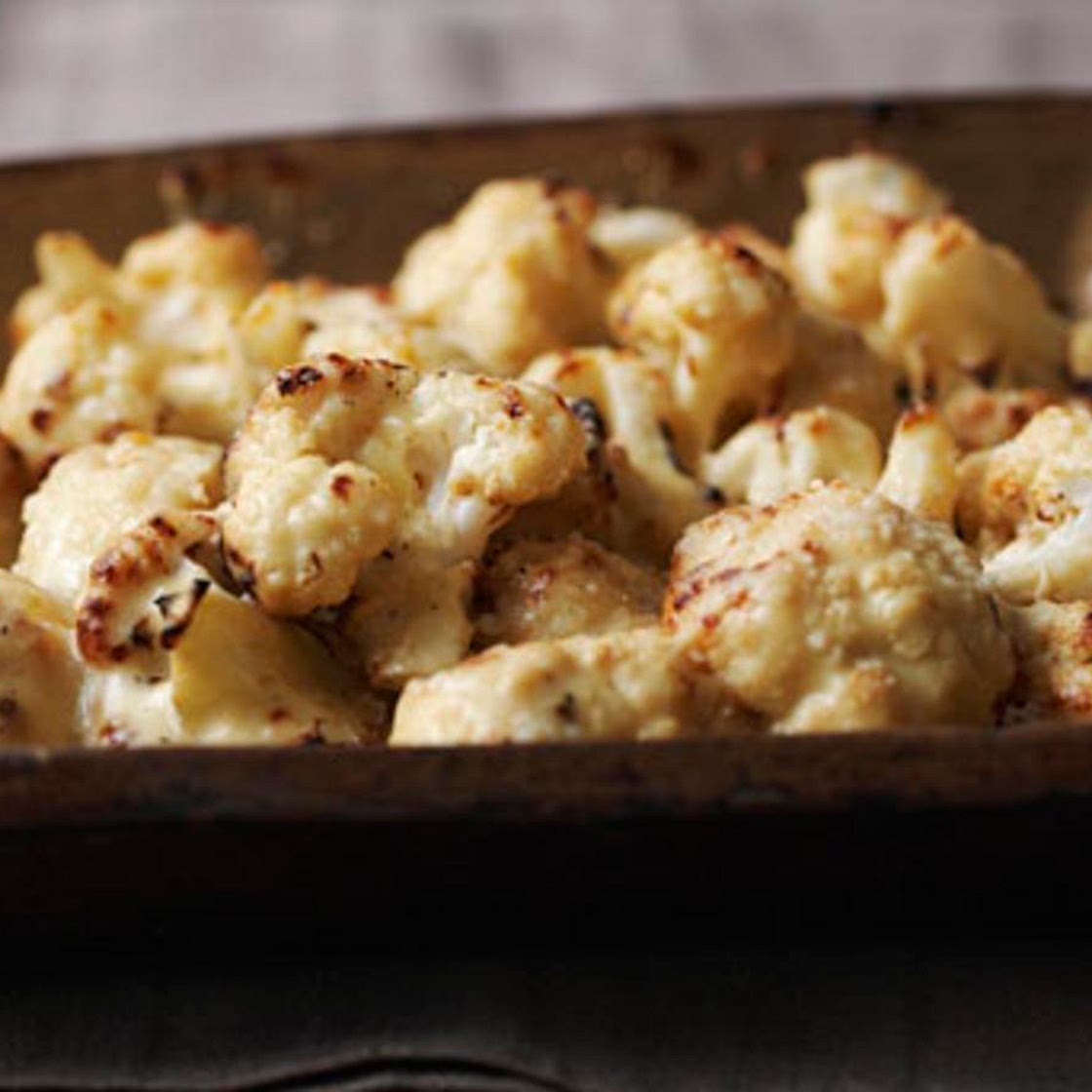 Roasted cauliflower cheese