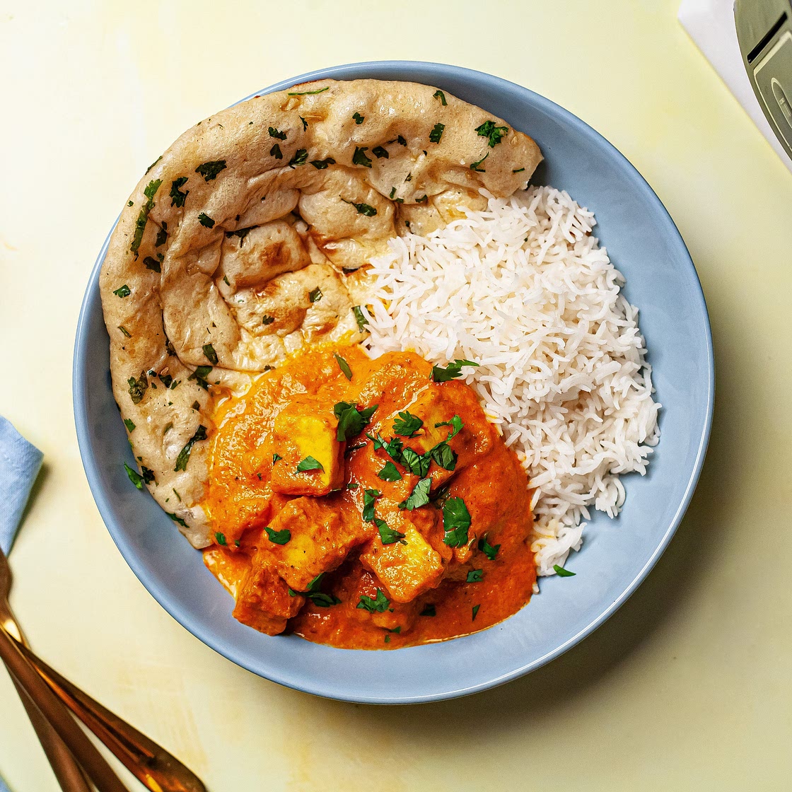 Rich and tasty slow cooker butter halloumi curry recipe