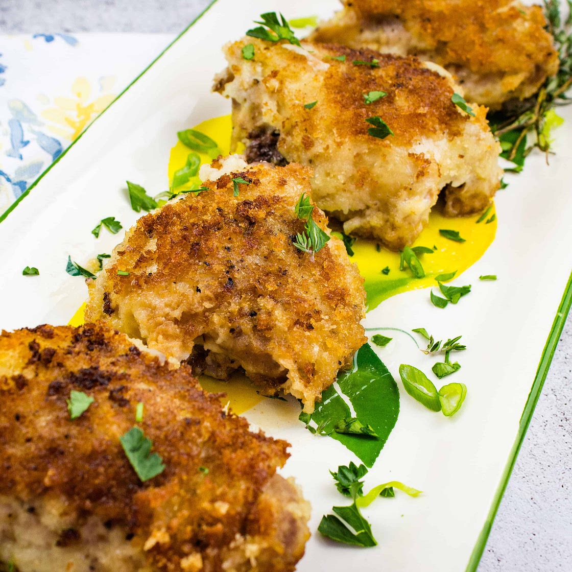 Oven Baked Chicken with Creamy Onion Gravy