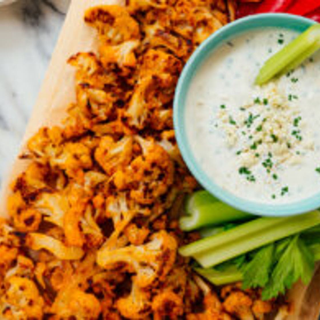 Roasted Buffalo Cauliflower