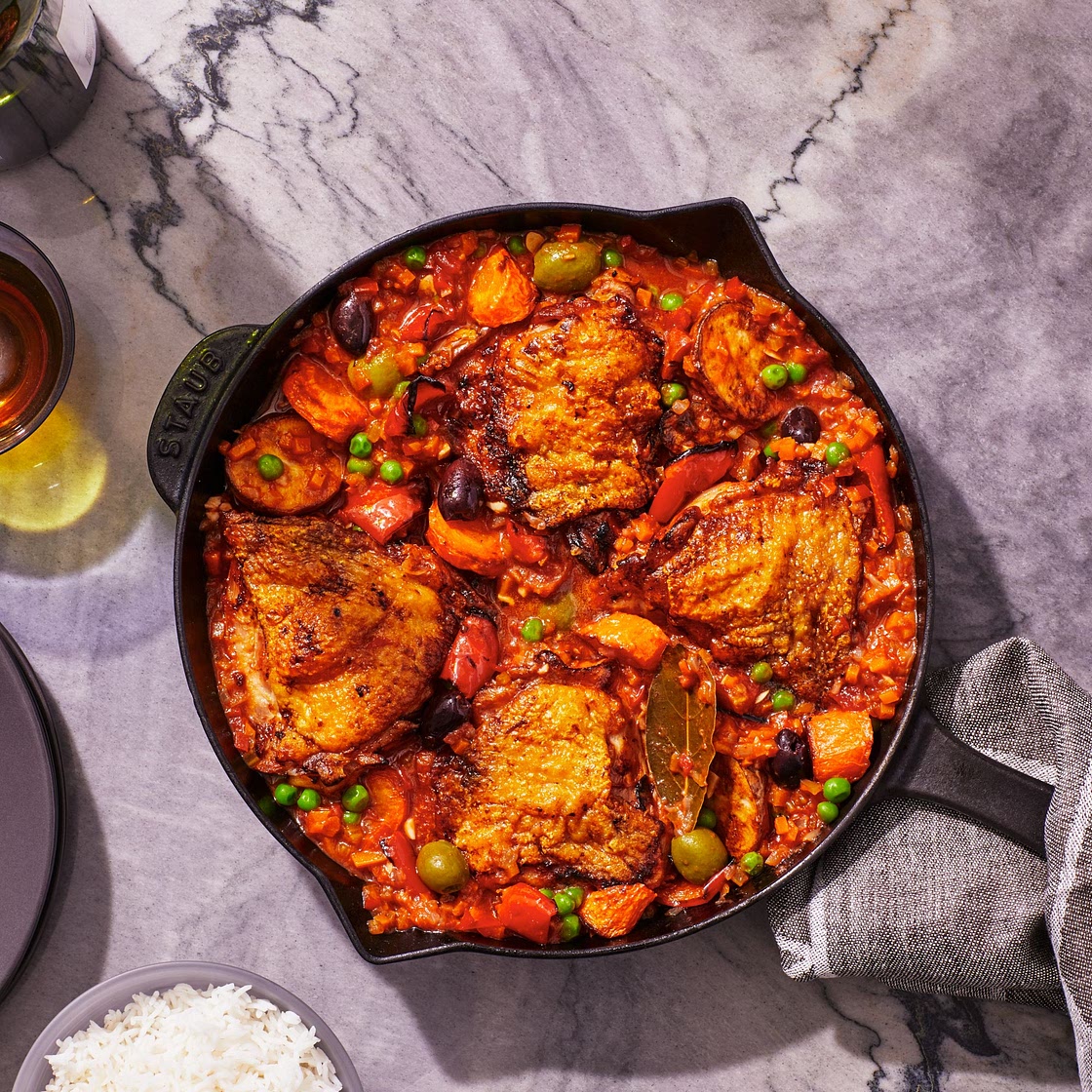 Skillet-Roasted Chicken Afritada