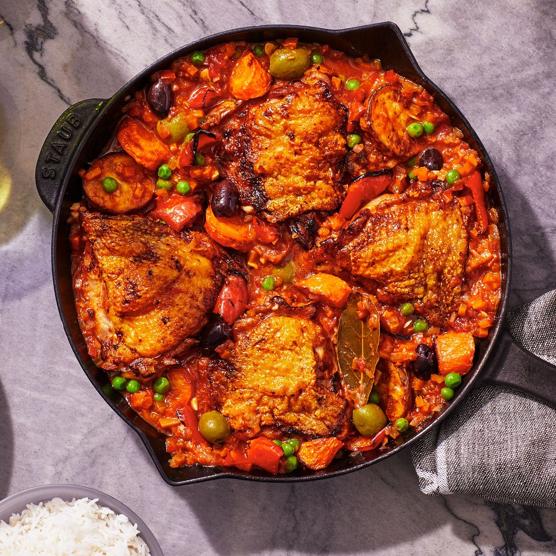 Skillet-Roasted Chicken Afritada