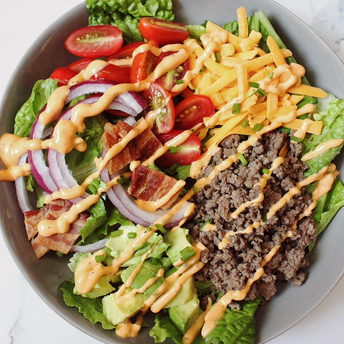 Cheeseburger Salad ~ One of the Best Easy Low Carb Recipes