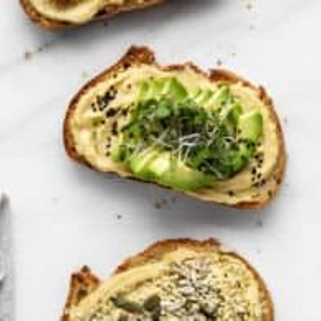 Hummus Toast 3 Ways