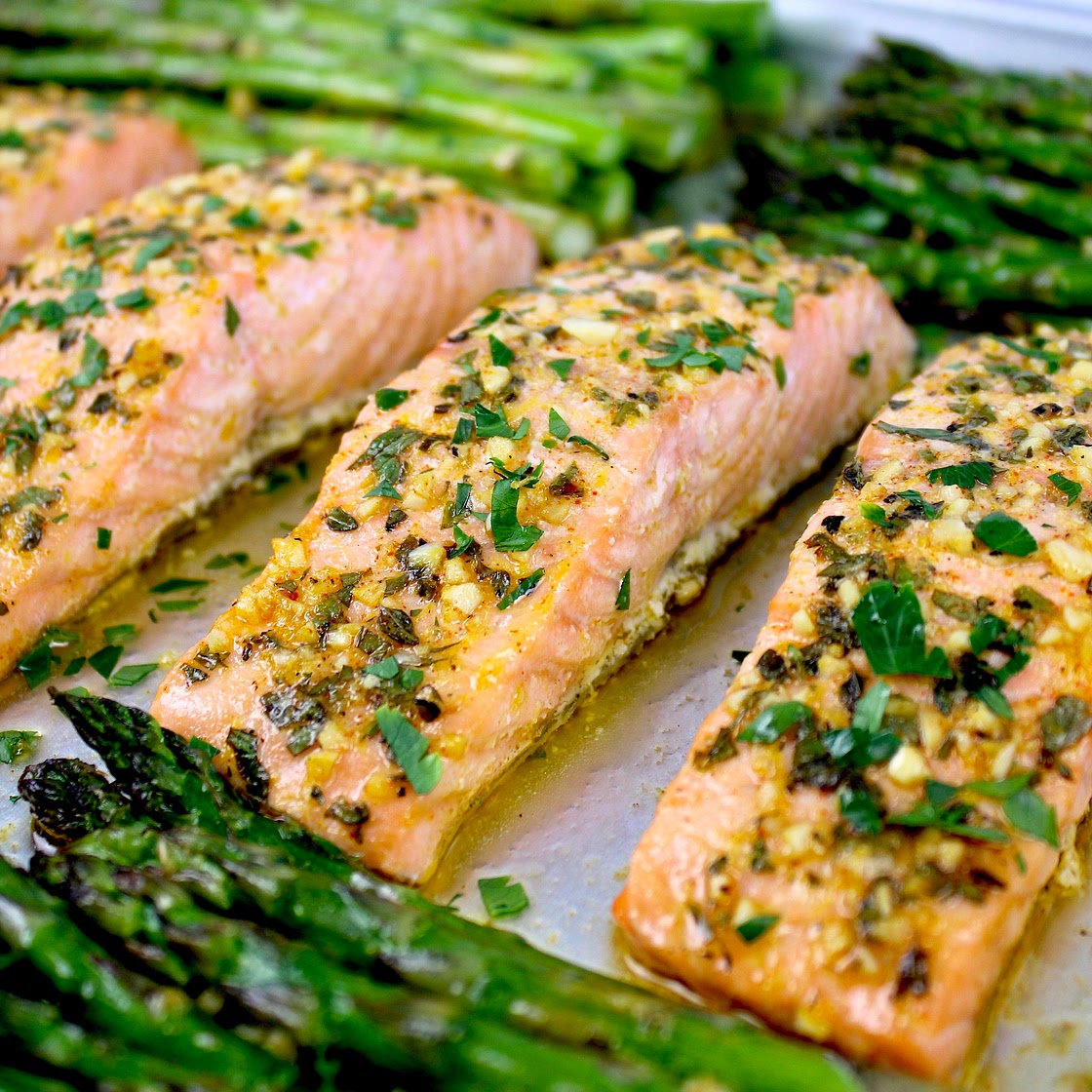 Baked Salmon with Asparagus (Sheet Pan)