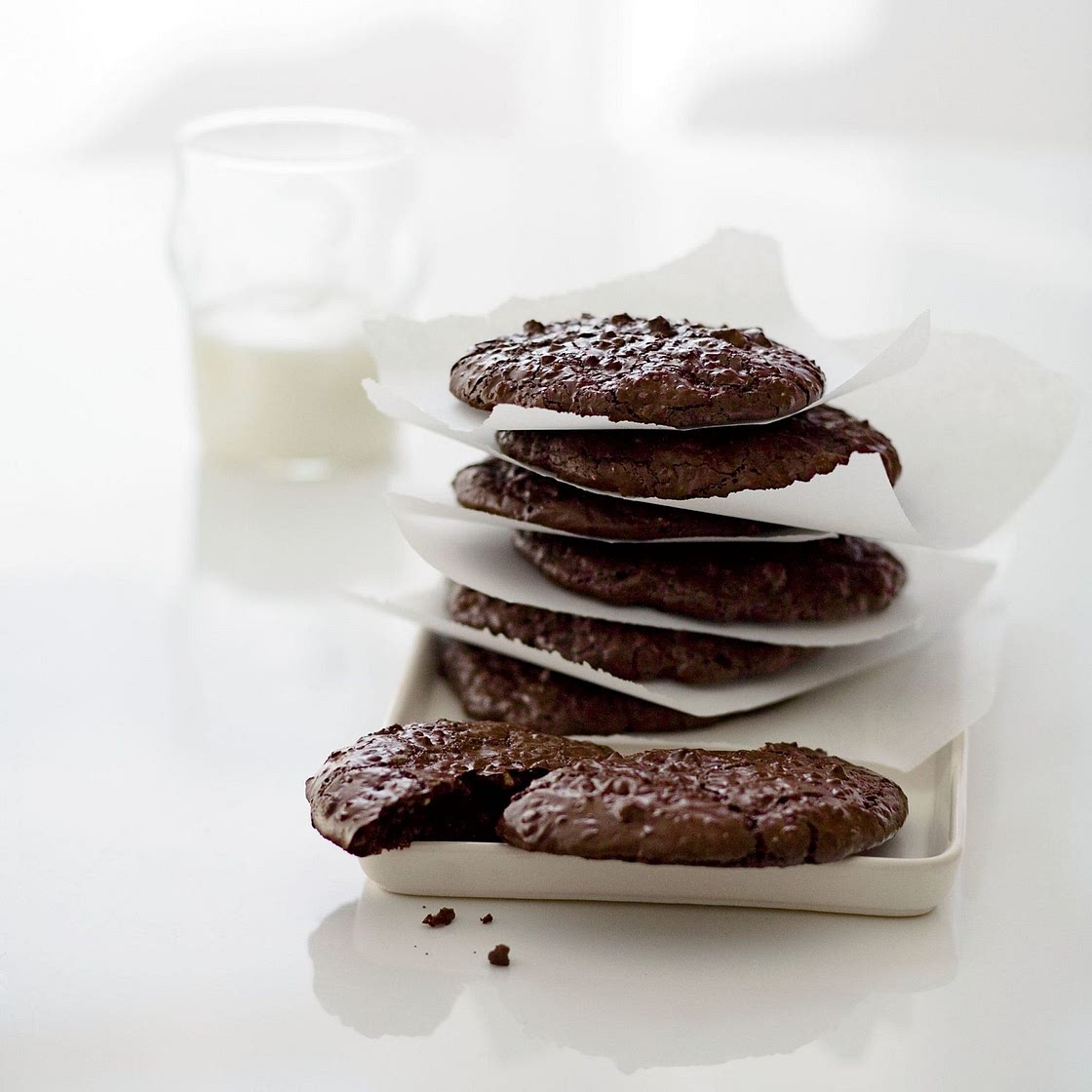 Fudgy Chocolate-Walnut Cookies
