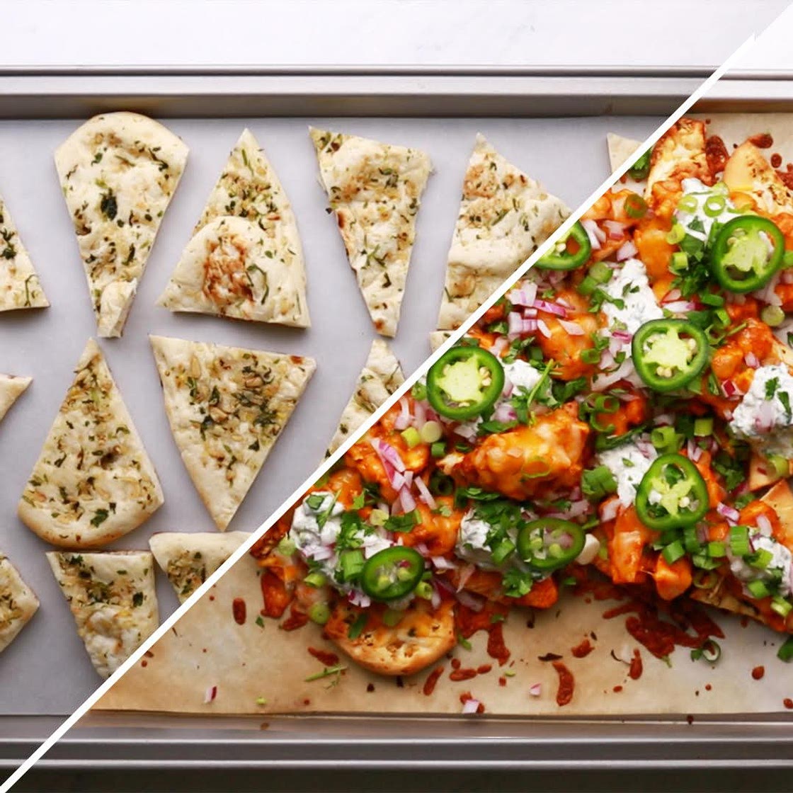 Chicken Tikka Masala Naan-Chos Recipe by Tasty