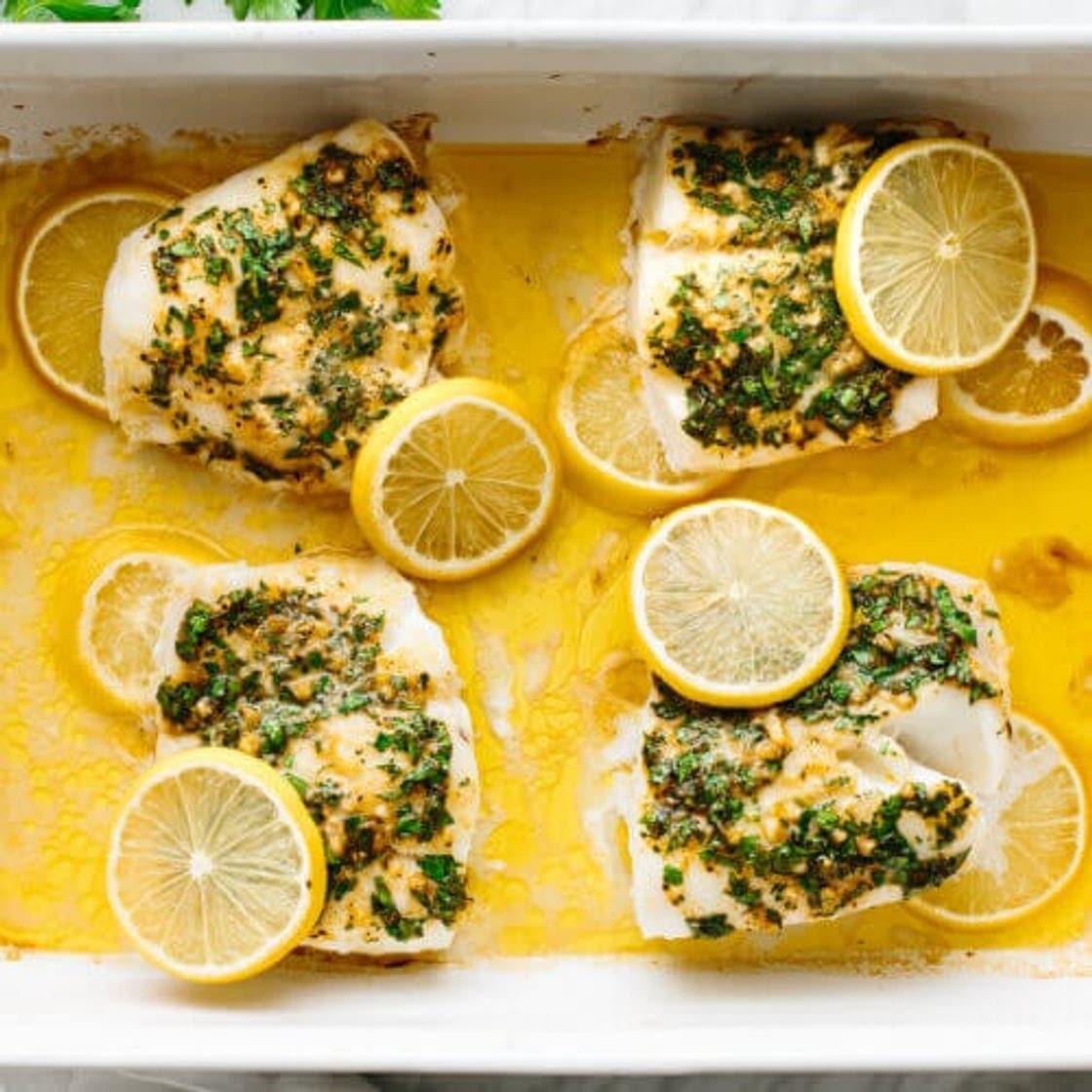 Garlic Herb Baked Cod