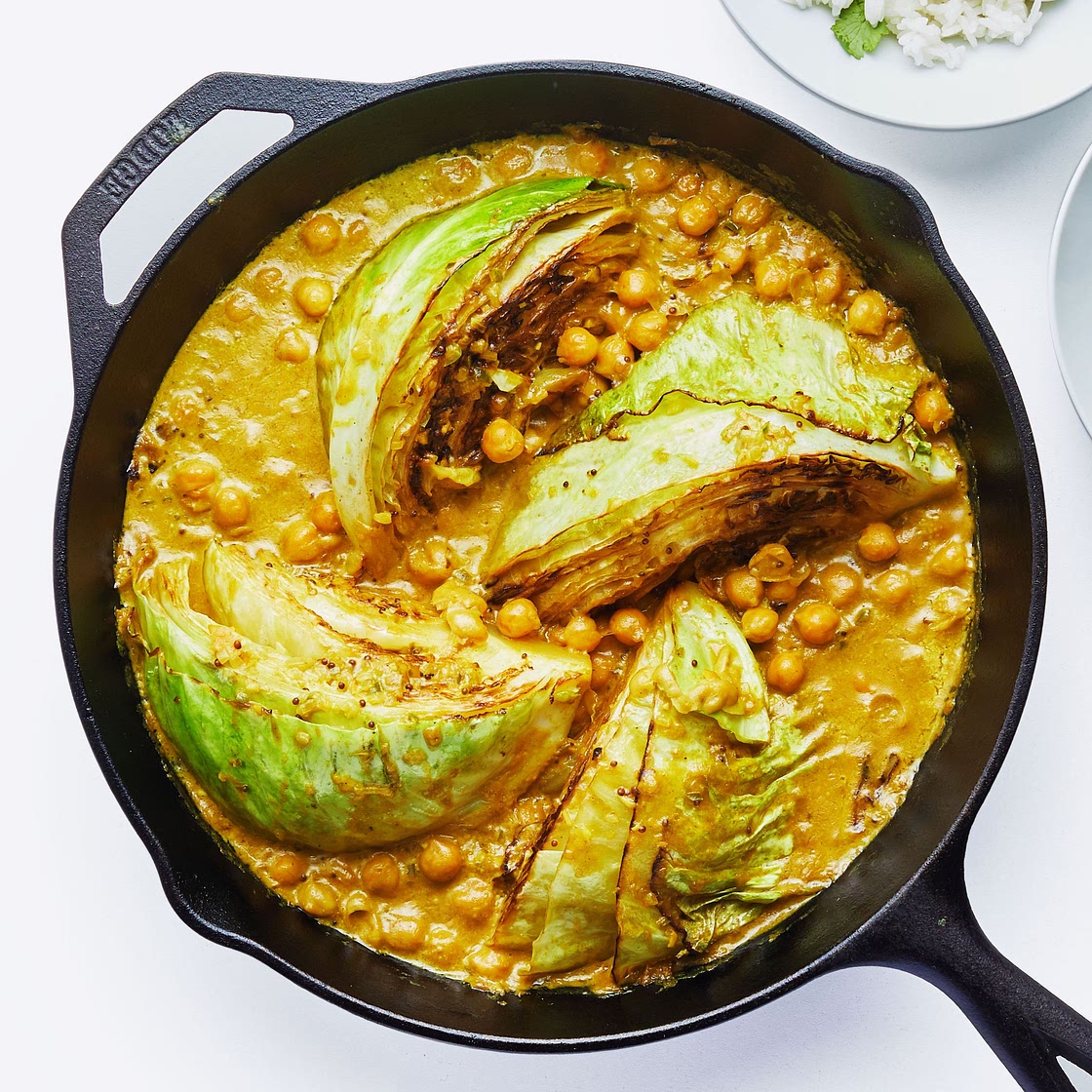Turmeric and Coconut-Braised Cabbage With Chickpeas