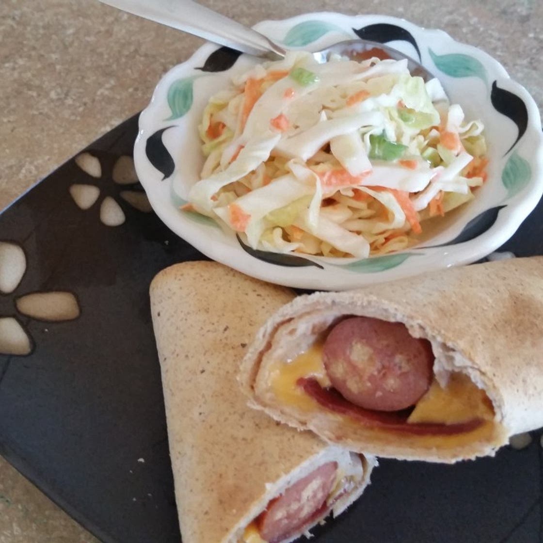 Air Fried Chili Cheese Hot Dog Wrap