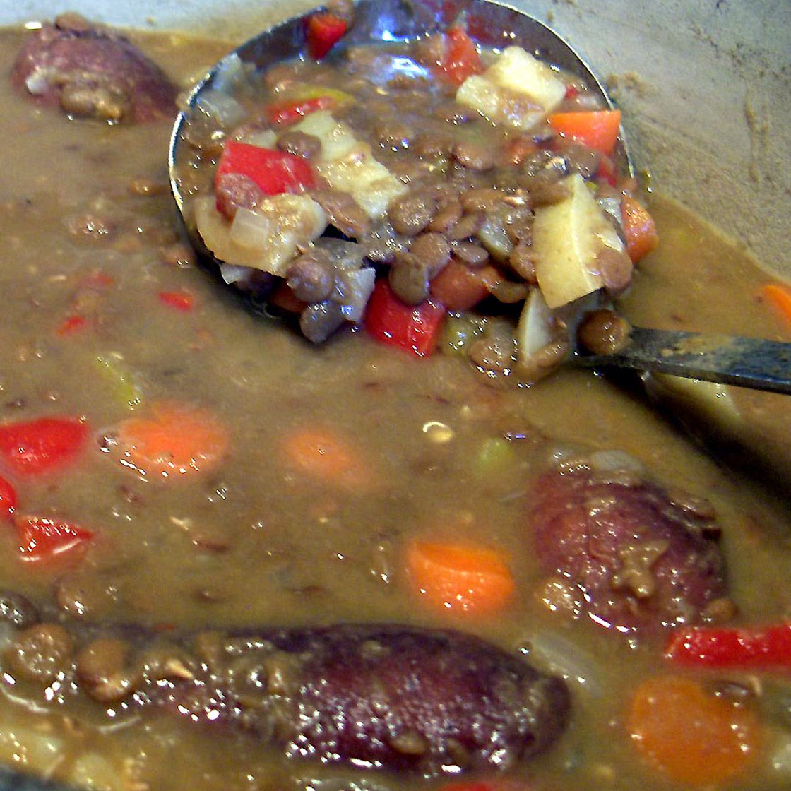 Basque Chorizo and Lentil Soup