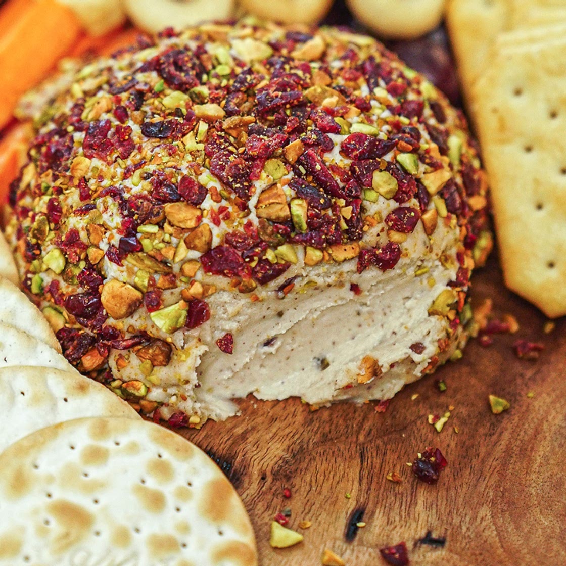 Festive Vegan Cheeseball