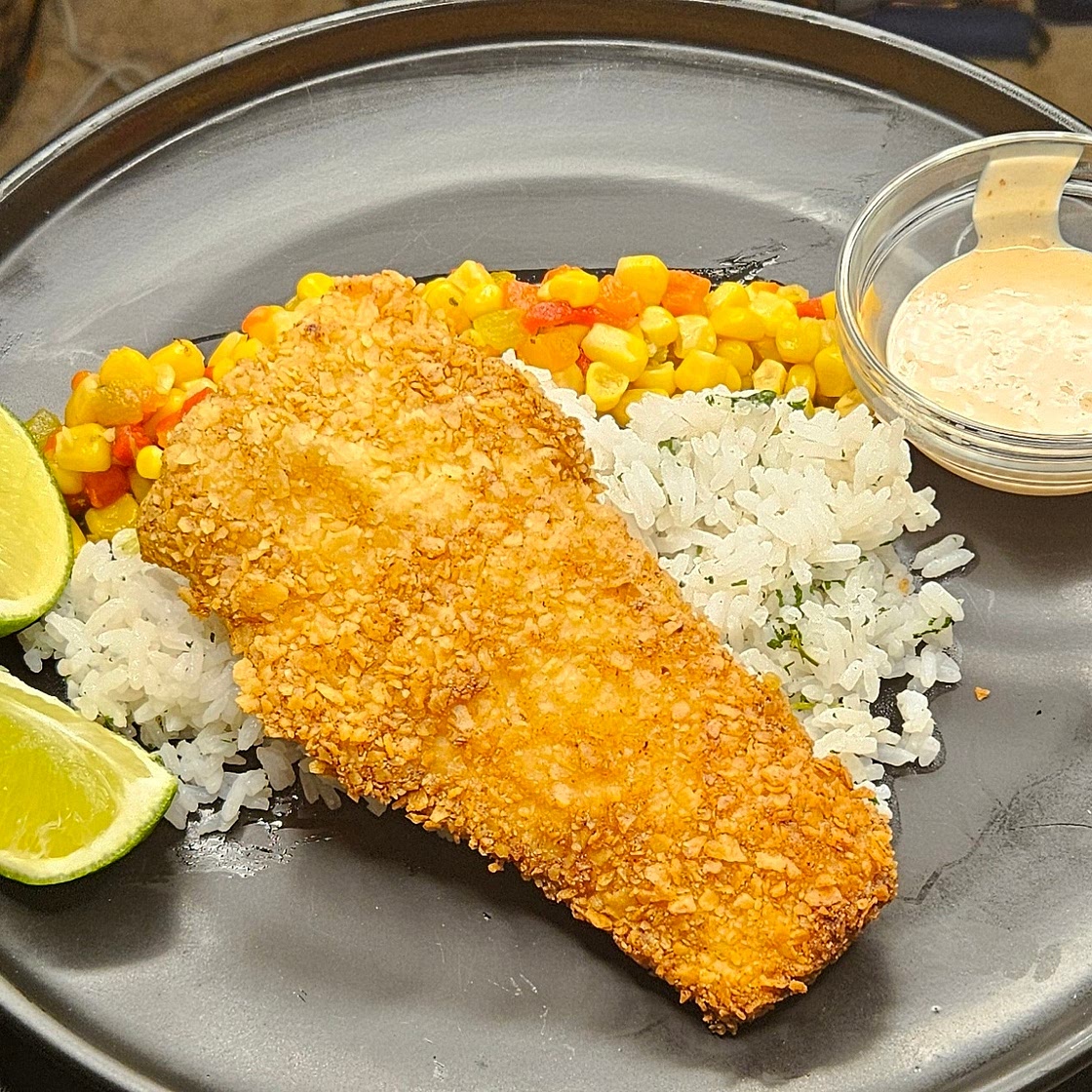 Tortilla encrusted fish
