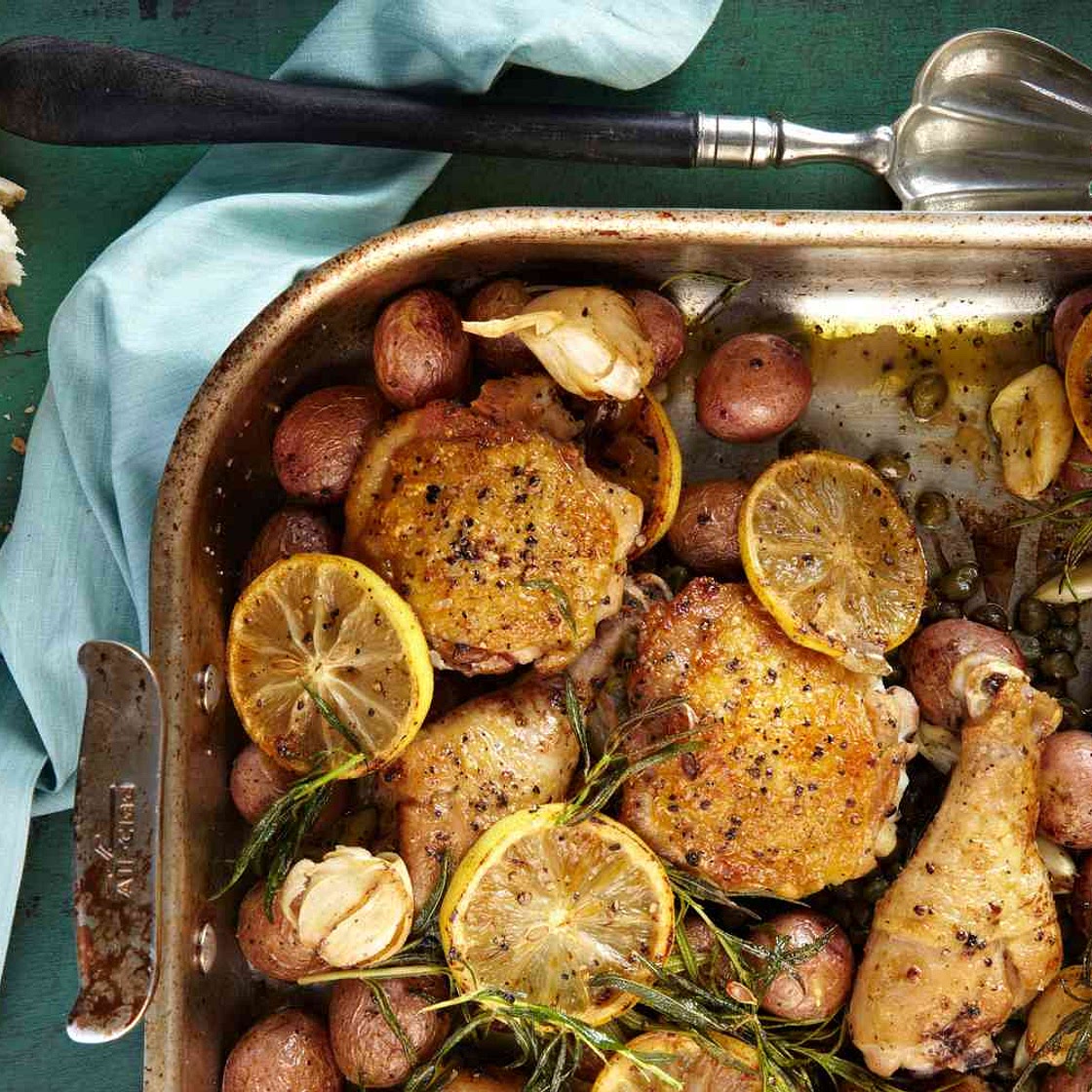 Lemon-Rosemary-Garlic Chicken And Potatoes