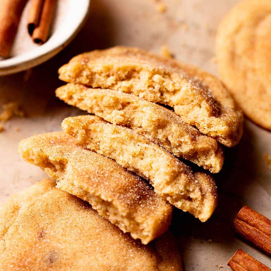 Easy No Chill Brown Butter Snickerdoodle Cookies