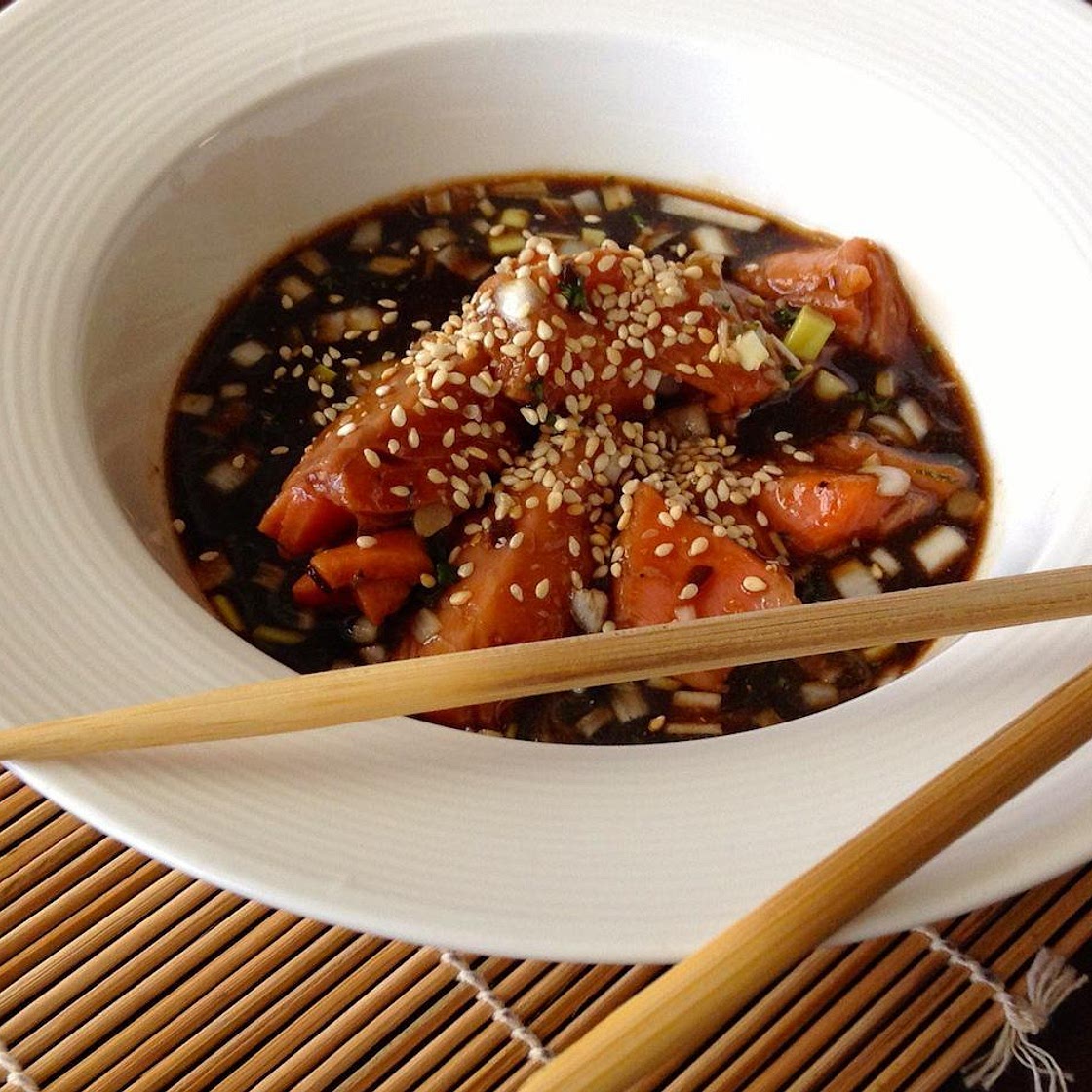 Receta de Salmón marinado jápones