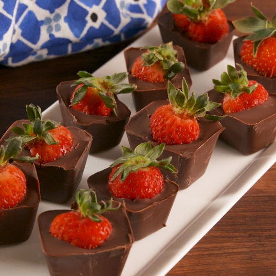 Chocolate Covered Strawberry Cubes