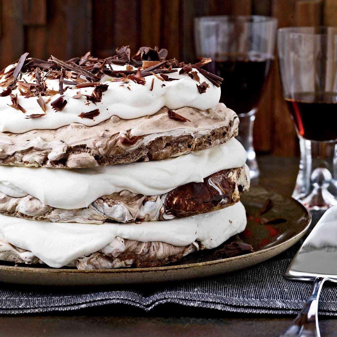 Hazelnut-and-Chocolate Meringue Cake