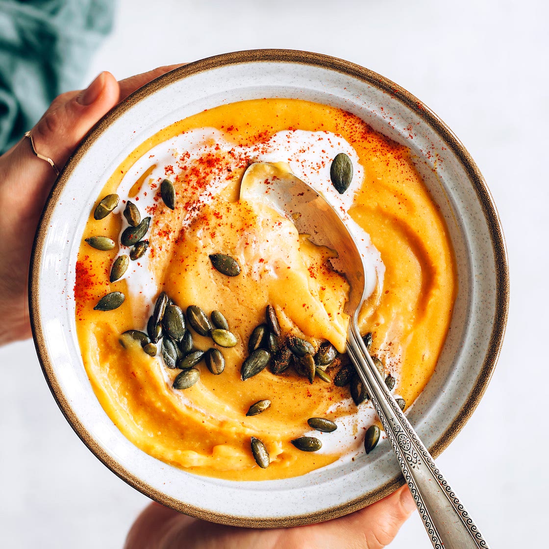 Warming Red Lentil Sweet Potato Soup (Instant Pot!)