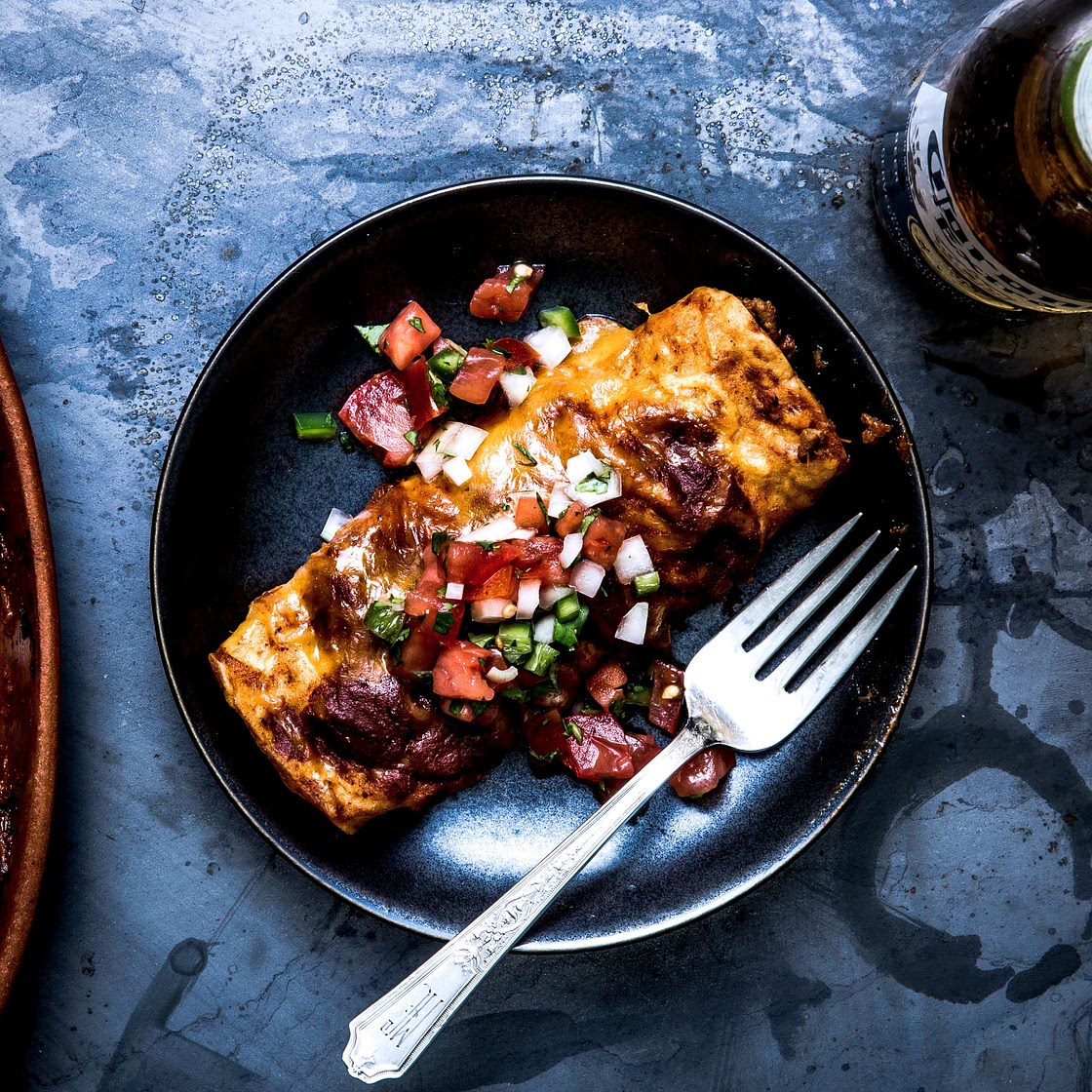 Tex-Mex-Style Beef Enchiladas