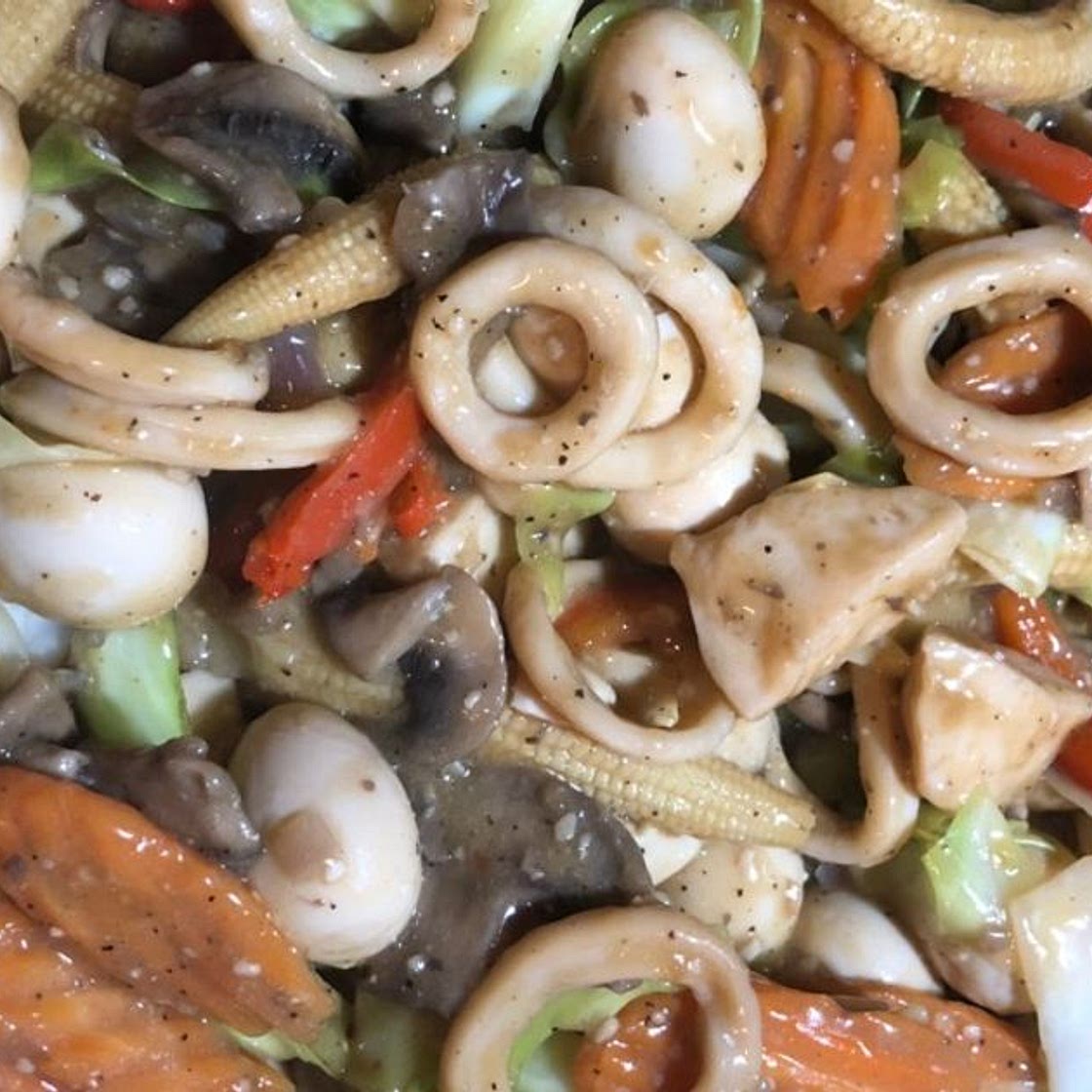 Chopsuey (Vegetables with Squids)