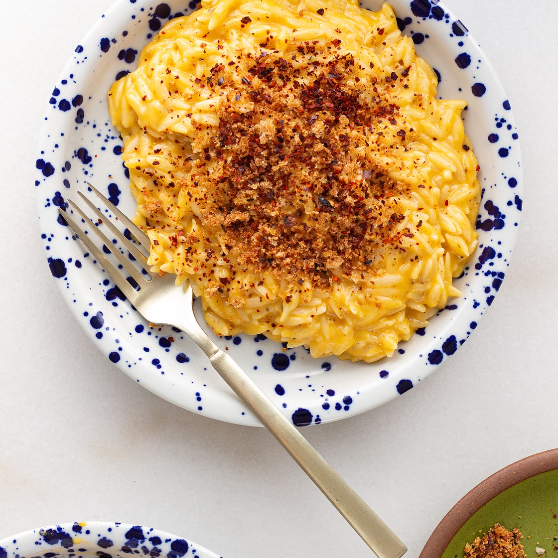 Cheesy Butternut Squash Orzo