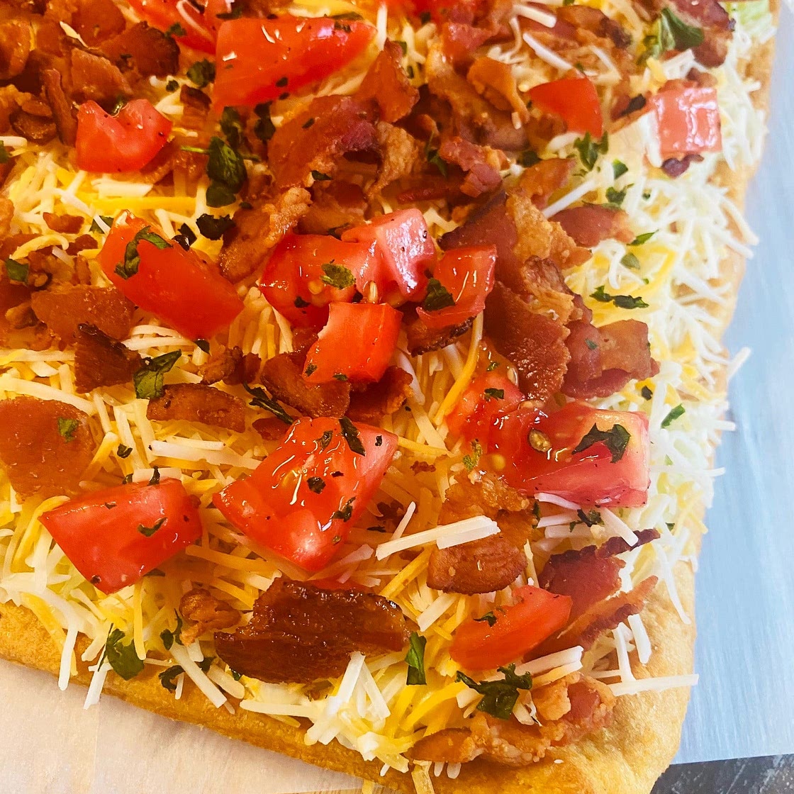 BLT Crescent Roll Pizza