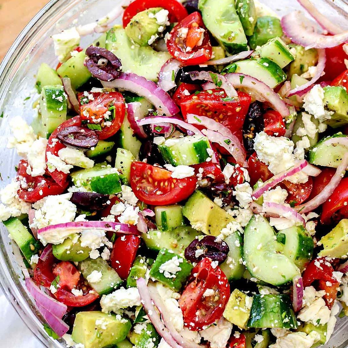 Greek Salad with Avocado
